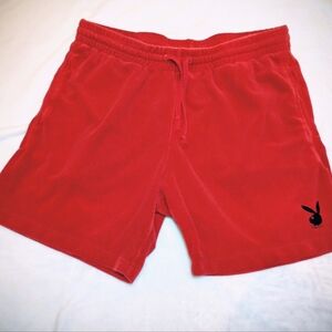 Y2K Playboy By Pacsun Terry Cloth Edgy Jet Setting 90s Shorts Burnt Orange Bunny